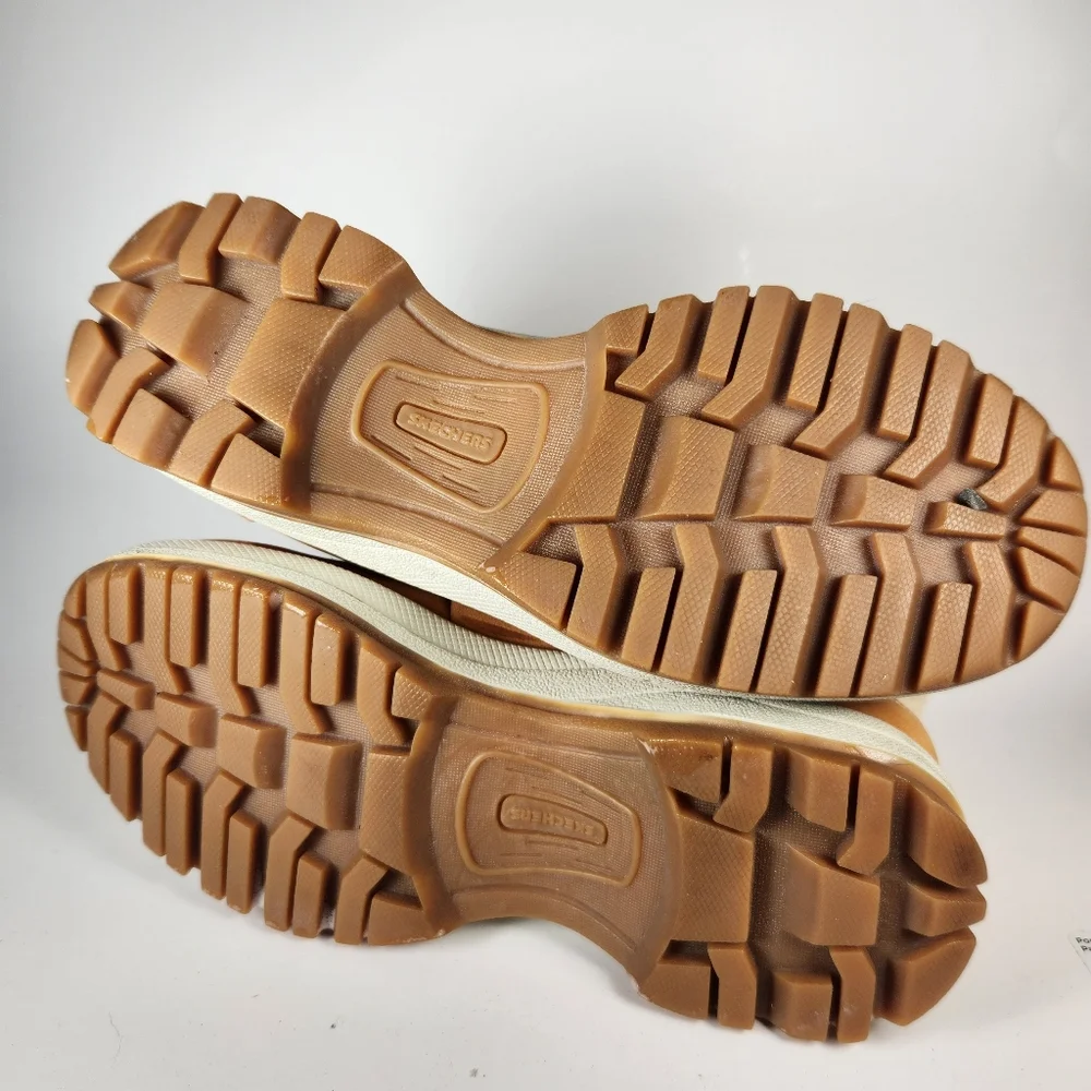 SKECHERS Women’s Survivor Boot Size 8 Tan Y2K Lace Up Rare Vintage Leather